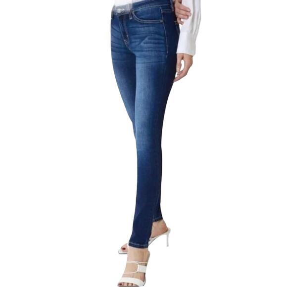 KanCan Estilo Blue Denim Stretch Mid Rise Skinny Leg Stretch Y2K Jeans W3/25 - Picture 1 of 13